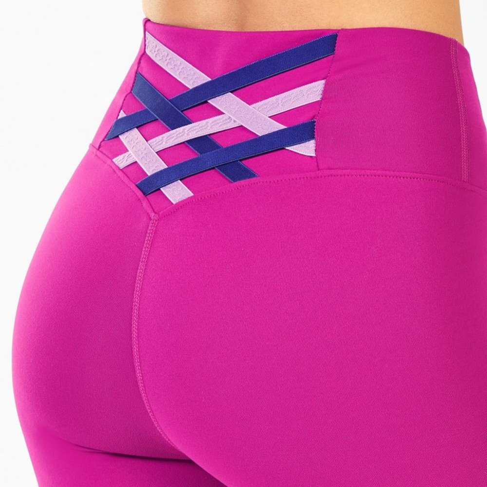 RARE PINK CRISS CROSS HIGH WAIST LEGGING XL